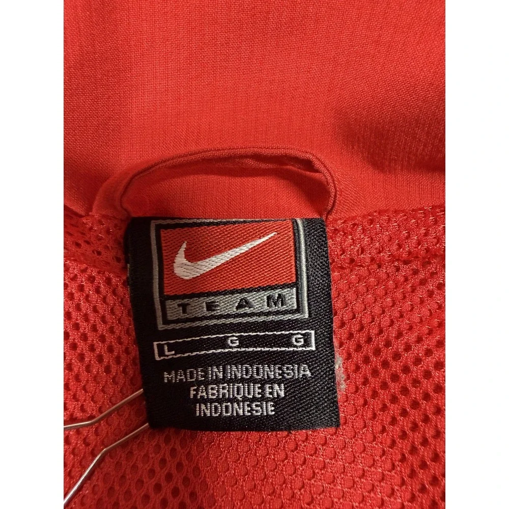Nike Hemet Bulldogs Jacket Mens Large Red Basketball Full‎ Zip Warm Up Coat